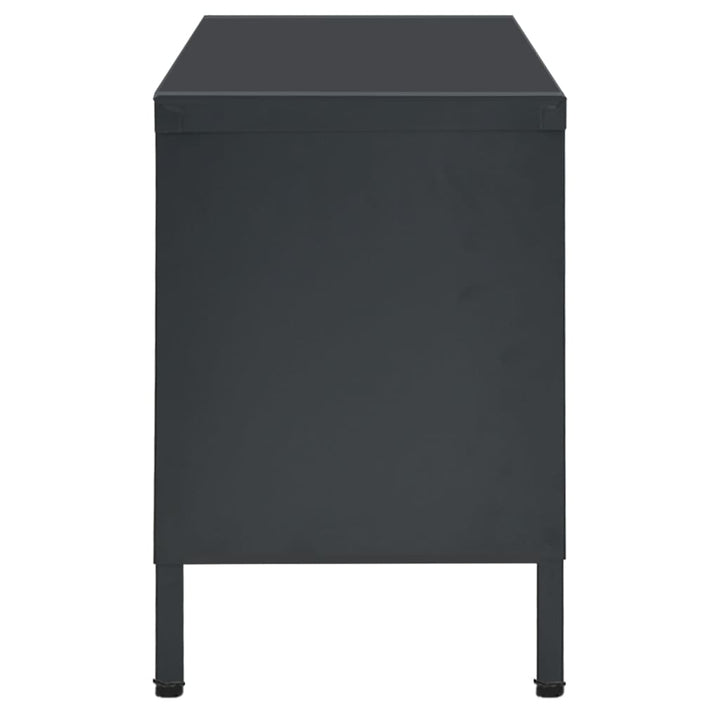 Tv-Bänk 90X30X44 Cm Stål Och Glas