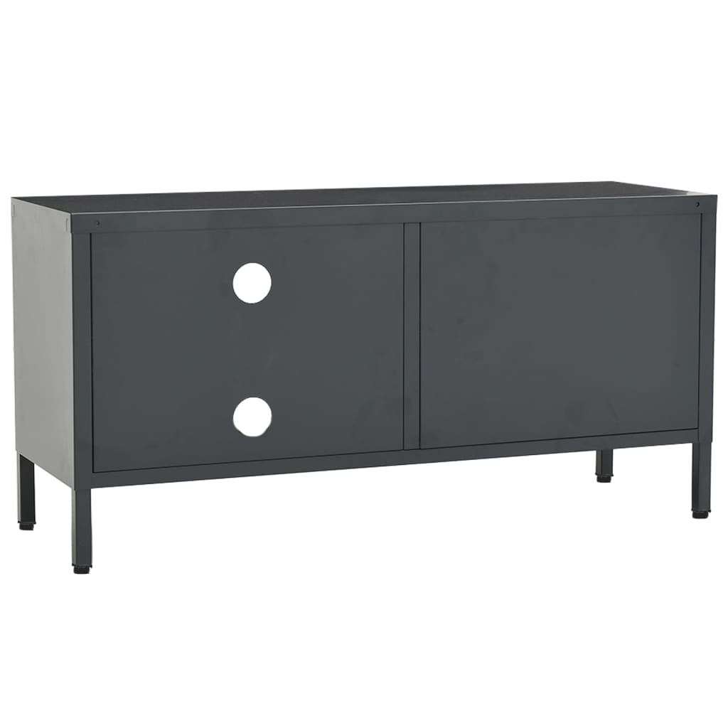 Tv-Bänk 90X30X44 Cm Stål Och Glas