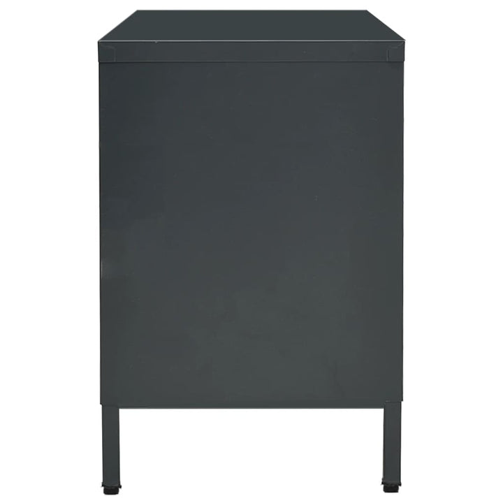 Tv-Bänk 105X35X52 Cm Stål Och Glas