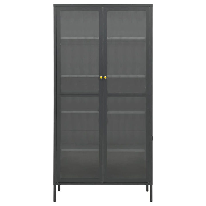 Vitrinskåp 90X40X180 Cm Stål Och Härdat Glas