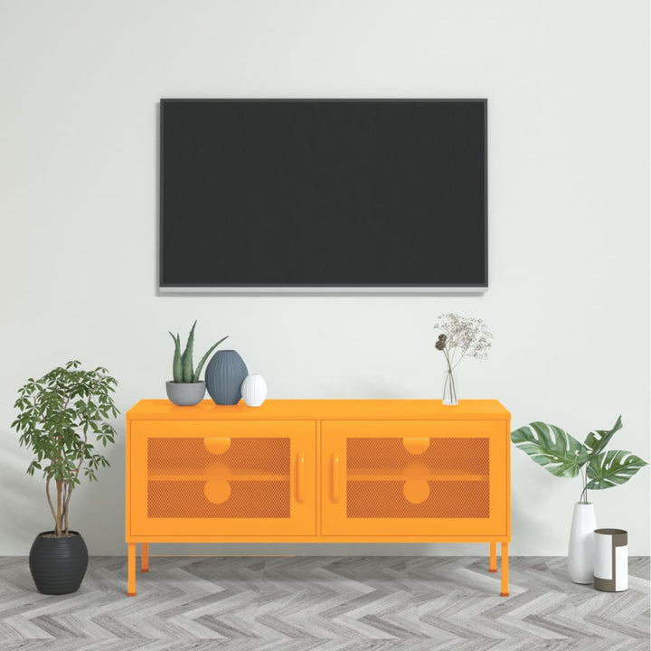 Tv-Bänk Grön 105X35X50 Cm Stål
