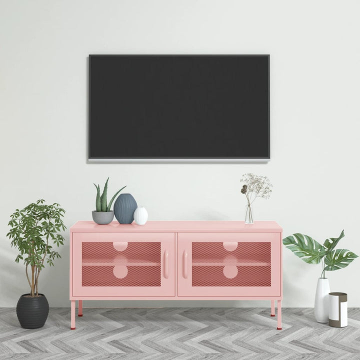 Tv-Bänk Grön 105X35X50 Cm Stål