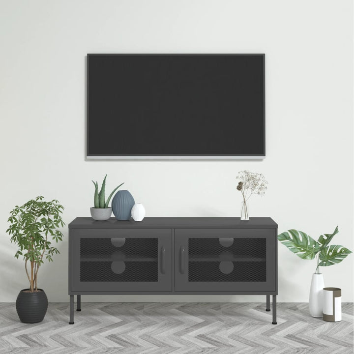 Tv-Bänk Grön 105X35X50 Cm Stål