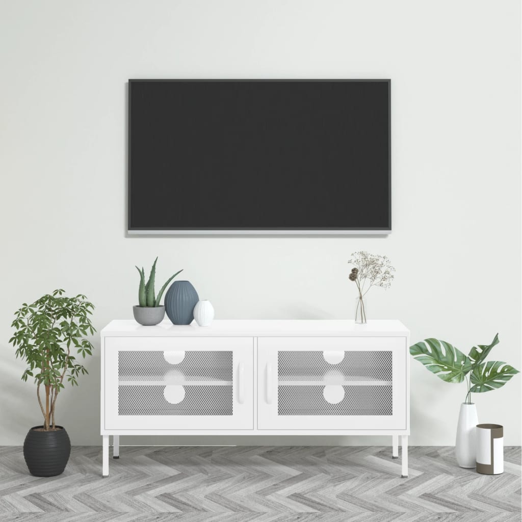 Tv-Bänk Grön 105X35X50 Cm Stål