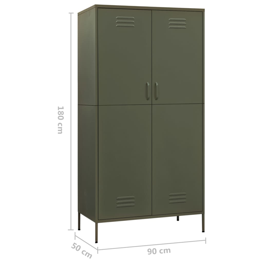 Garderob 90X50X180 Cm Stål