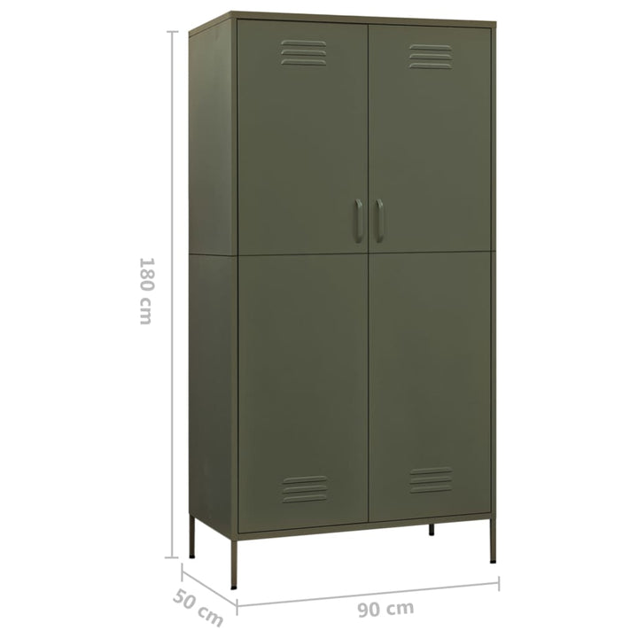 Garderob 90X50X180 Cm Stål