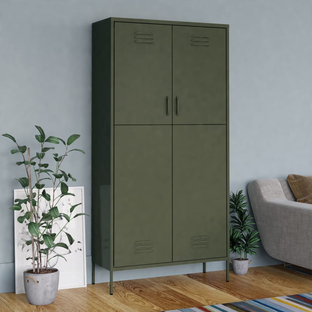 Garderob 90X50X180 Cm Stål