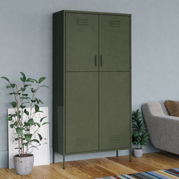 Garderob 90X50X180 Cm Stål