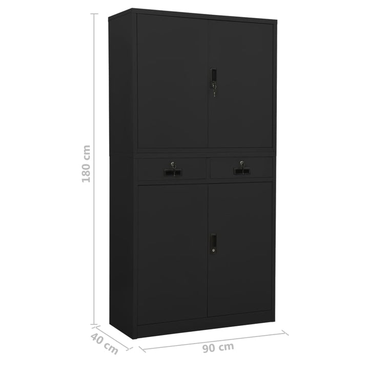 Dokumentskåp 90X40X180 Cm Stål