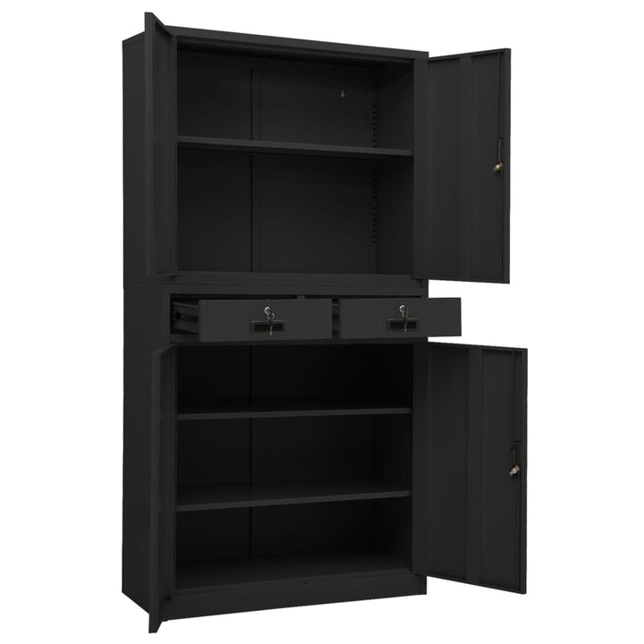 Dokumentskåp 90X40X180 Cm Stål
