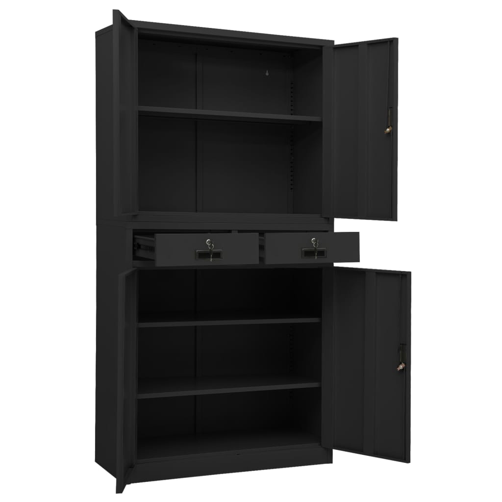 Dokumentskåp 90X40X180 Cm Stål