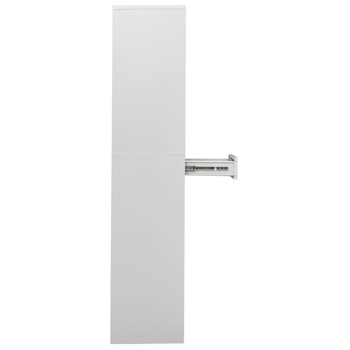 Dokumentskåp 90X40X180 Cm Stål Och Härdat Glas