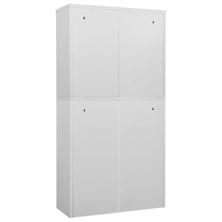 Dokumentskåp 90X40X180 Cm Stål Och Härdat Glas