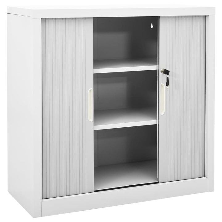 Dokumentskåp Med Skjutdörr 90X40X90 Cm Stål