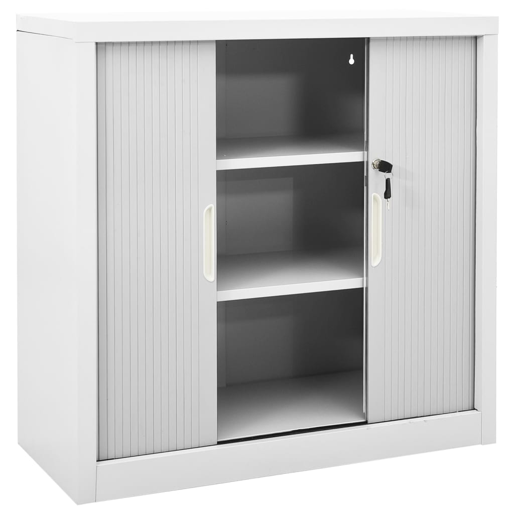 Dokumentskåp Med Skjutdörr 90X40X90 Cm Stål