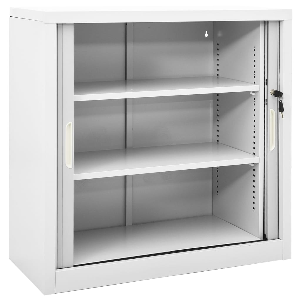 Dokumentskåp Med Skjutdörr 90X40X90 Cm Stål