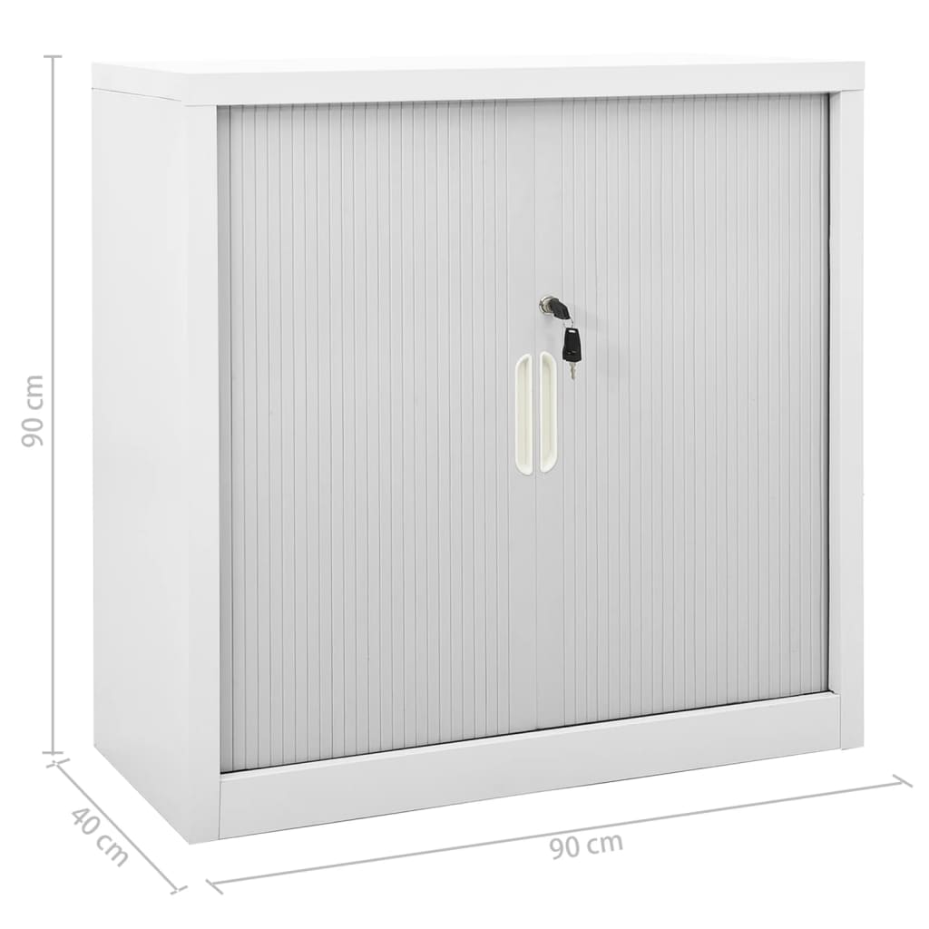 Dokumentskåp Med Skjutdörr 90X40X90 Cm Stål