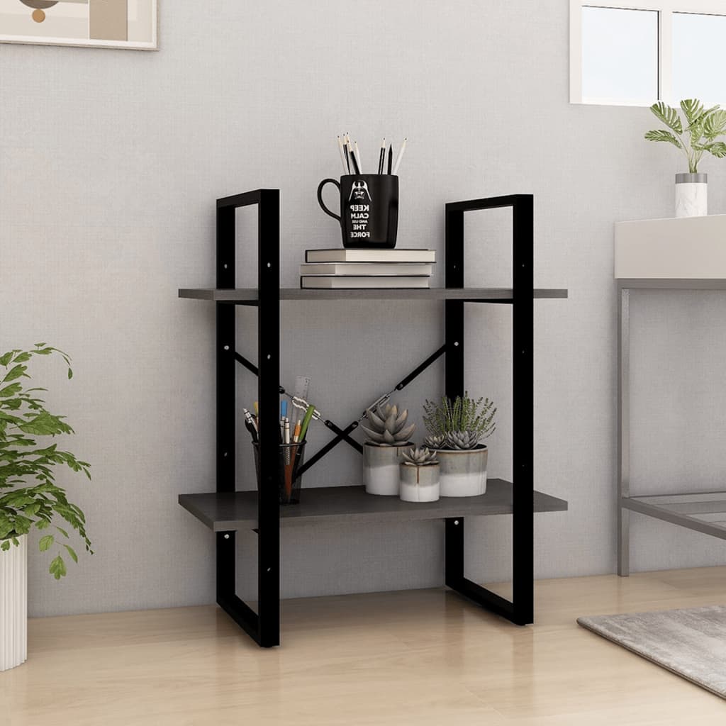 Bokhylla 2 Hyllor Sonoma-Ek 60X30X