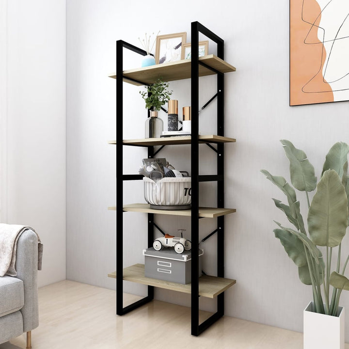 Bokhylla 2 Hyllor Sonoma-Ek 60X30X