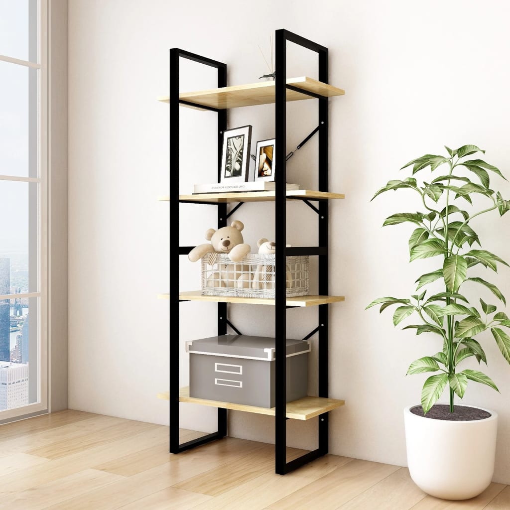 Bokhylla 2 Hyllor Sonoma-Ek 60X30X