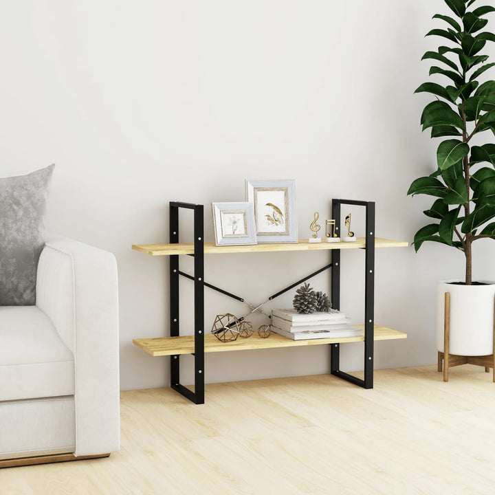 Bokhylla 2 Hyllor Sonoma-Ek 100X30X