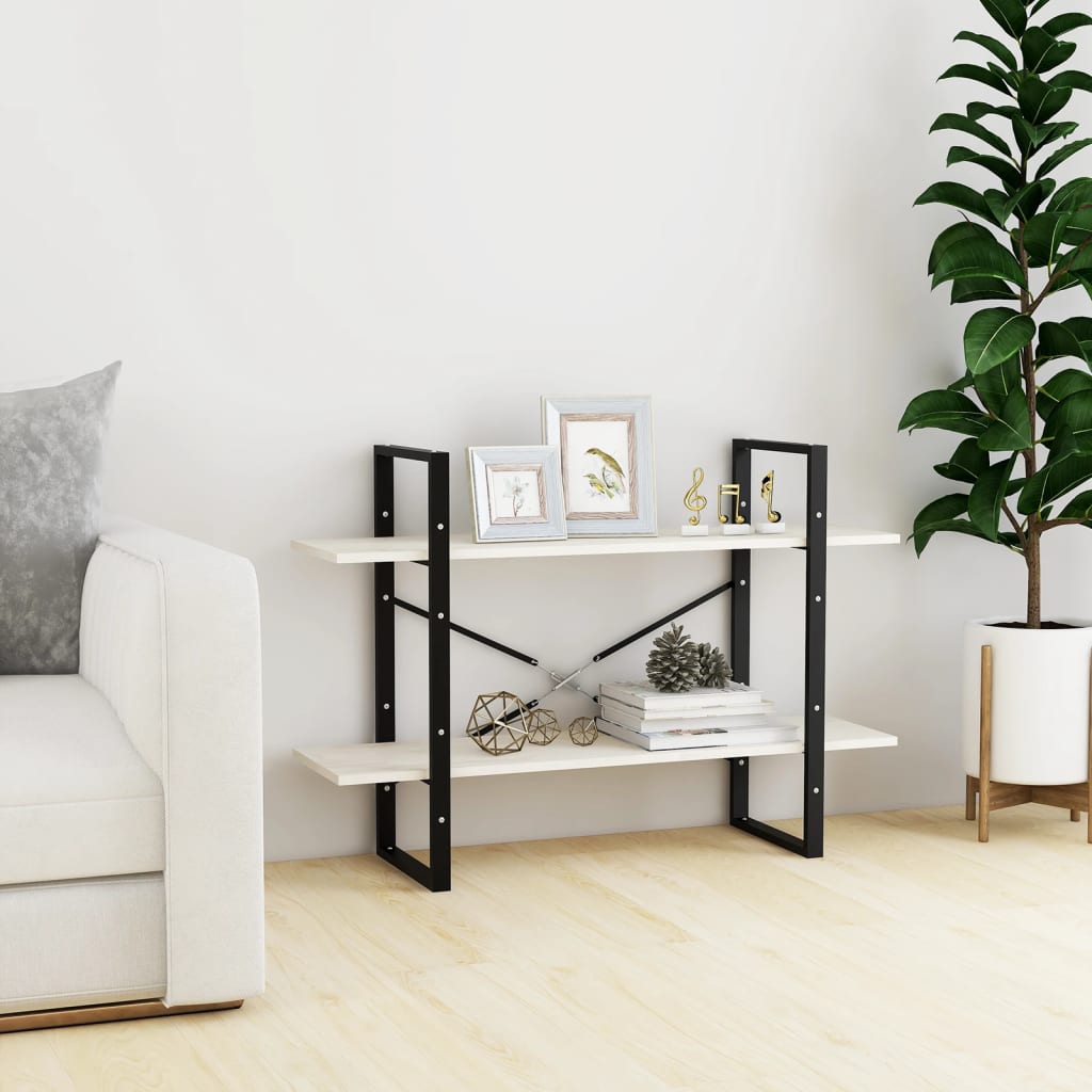 Bokhylla 2 Hyllor Sonoma-Ek 100X30X