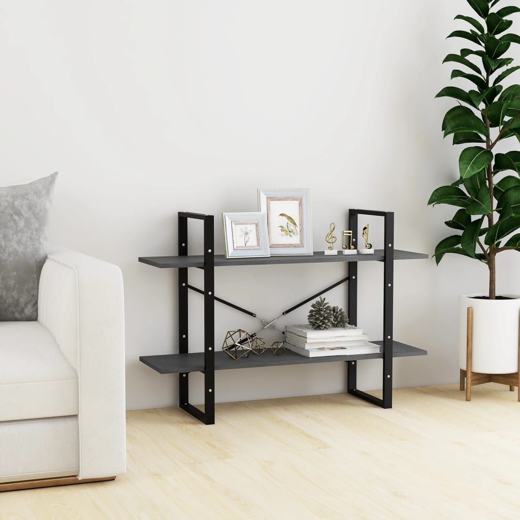 Bokhylla 2 Hyllor Sonoma-Ek 100X30X