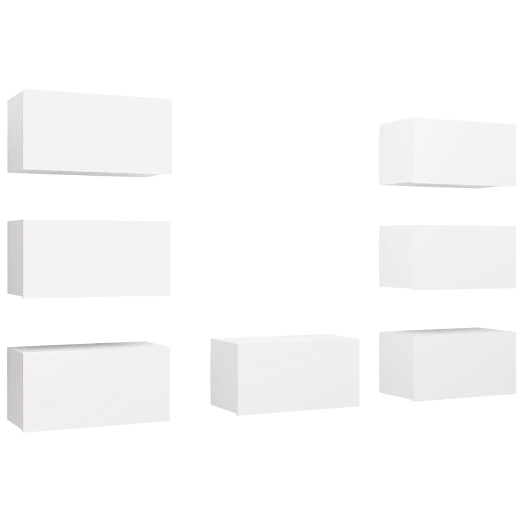 Tv-Bänk Set 7 St 30,5X30X60 Cm Konstruerat Trä