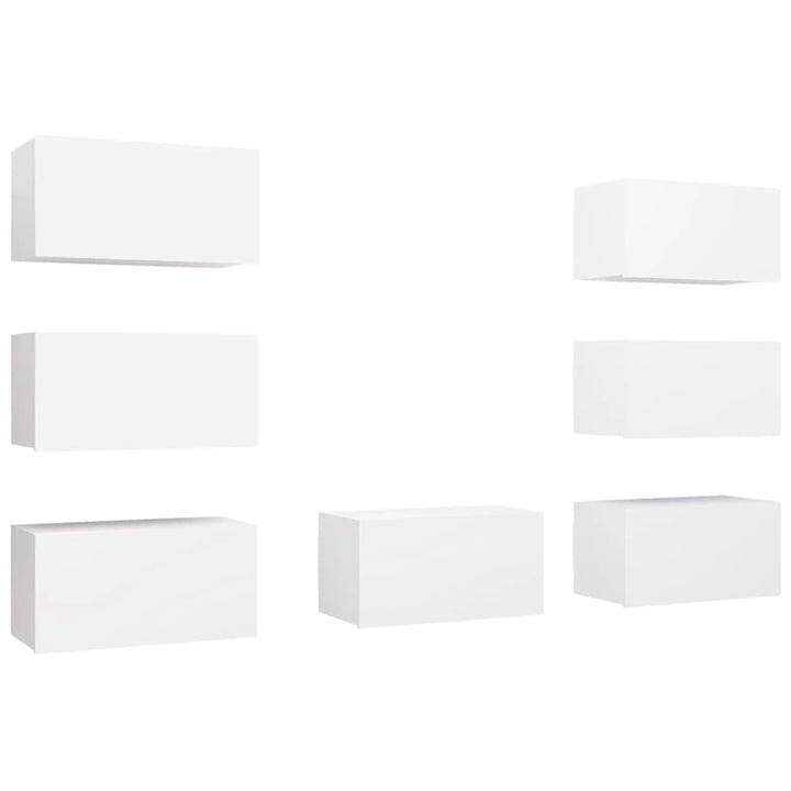 Tv-Bänk Set 7 St 30,5X30X60 Cm Konstruerat Trä