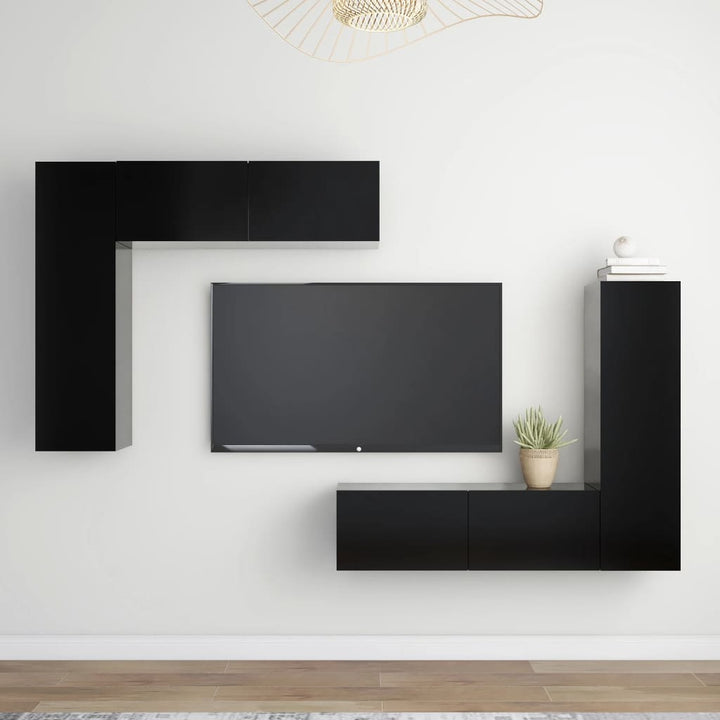 Tv-Skåp 4 Delar Konstruerat Trä