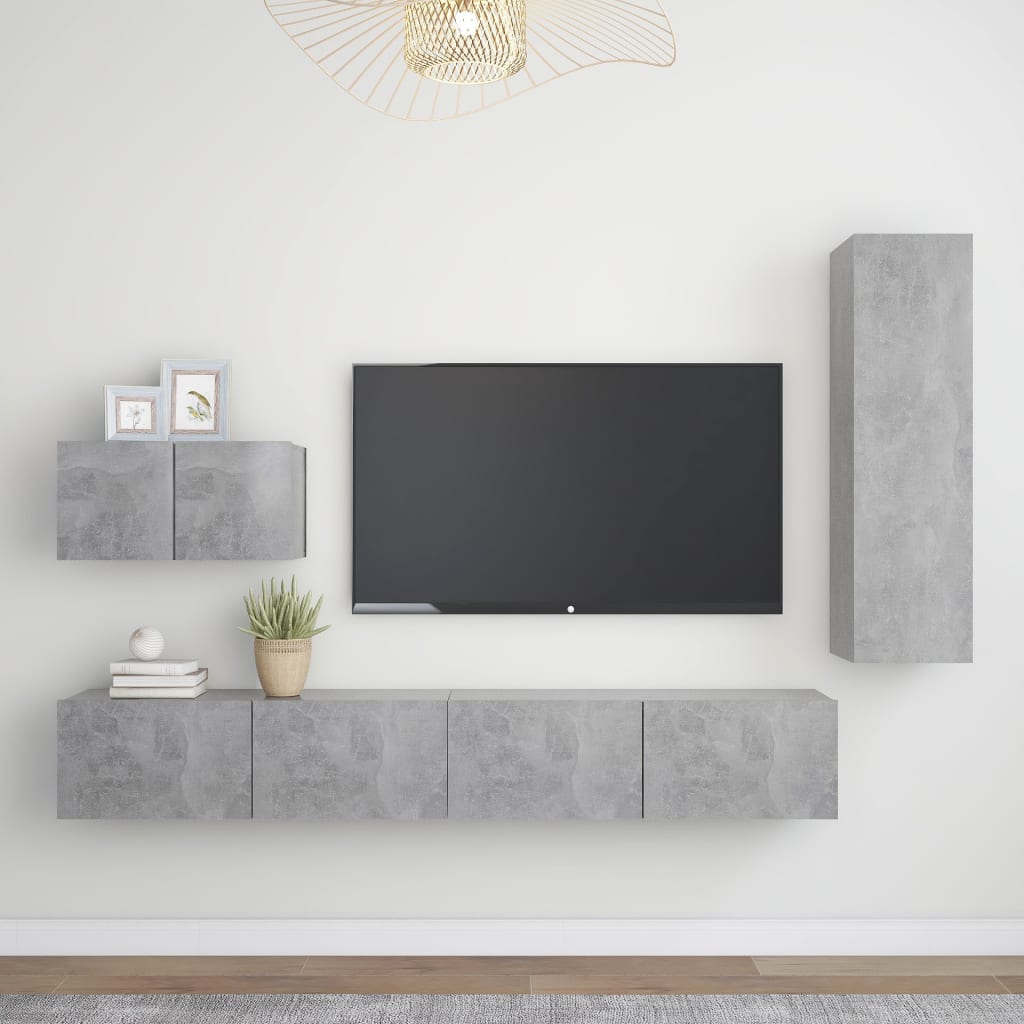 Tv-Skåp 4 Delar Konstruerat Trä