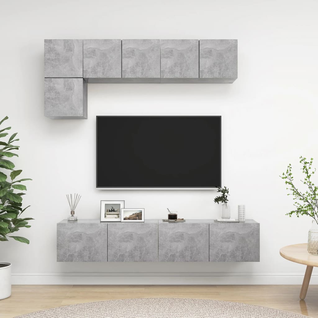 Tv-Skåp 5 Delar Konstruerat Trä