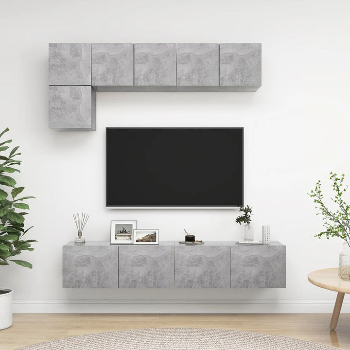 Tv-Skåp 5 Delar Konstruerat Trä