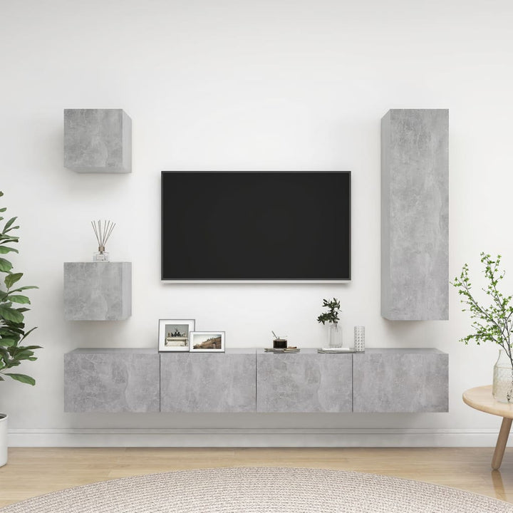 Tv-Skåp 5 Delar Konstruerat Trä