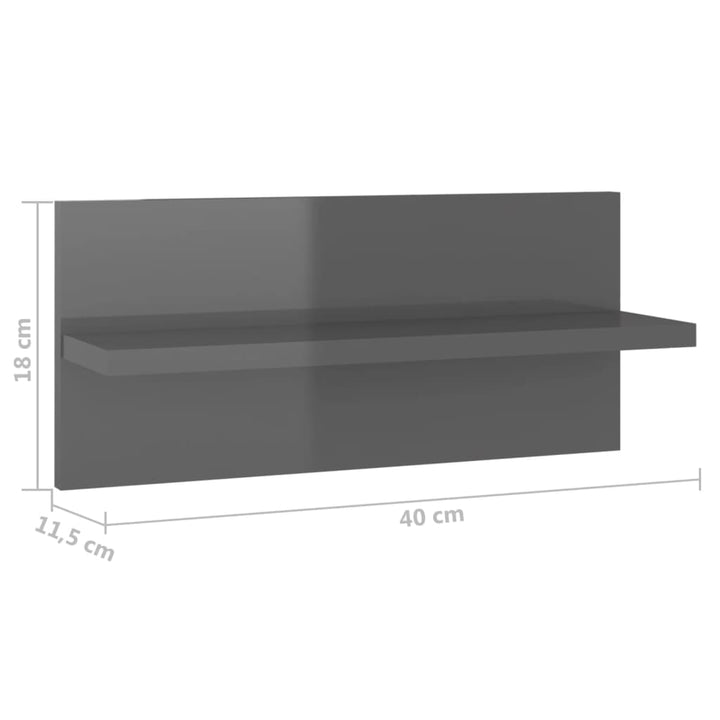 Vägghyllor 4 St 40X11,5X18 Cm