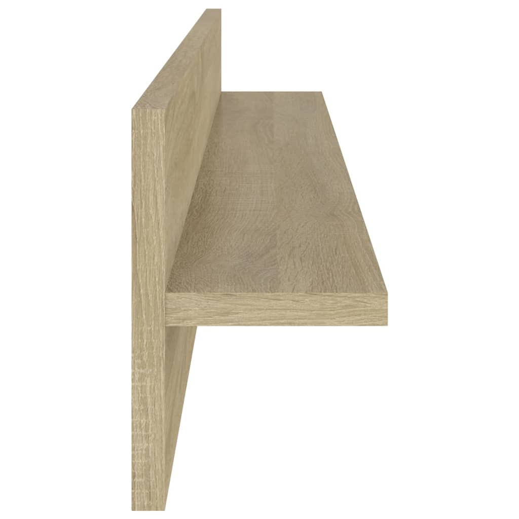 Vägghyllor 2 St Sonoma-Ek 80X11,5X18 Cm Konstruerat Trä