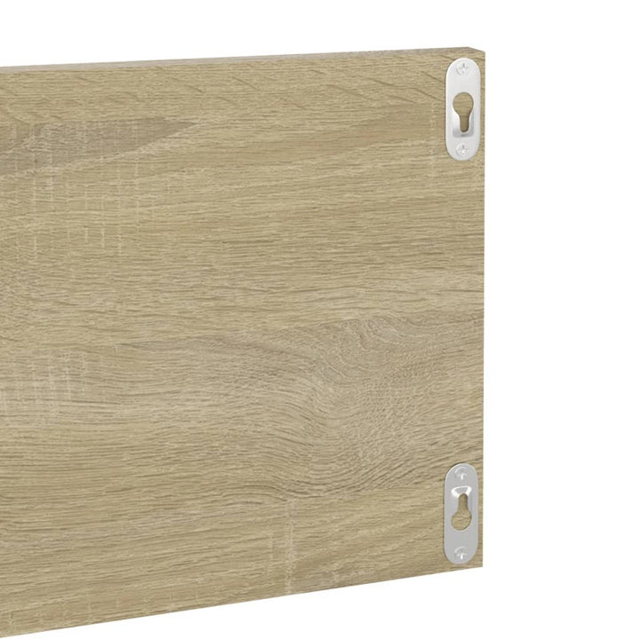 Vägghyllor 2 St Sonoma-Ek 80X11,5X18 Cm Konstruerat Trä