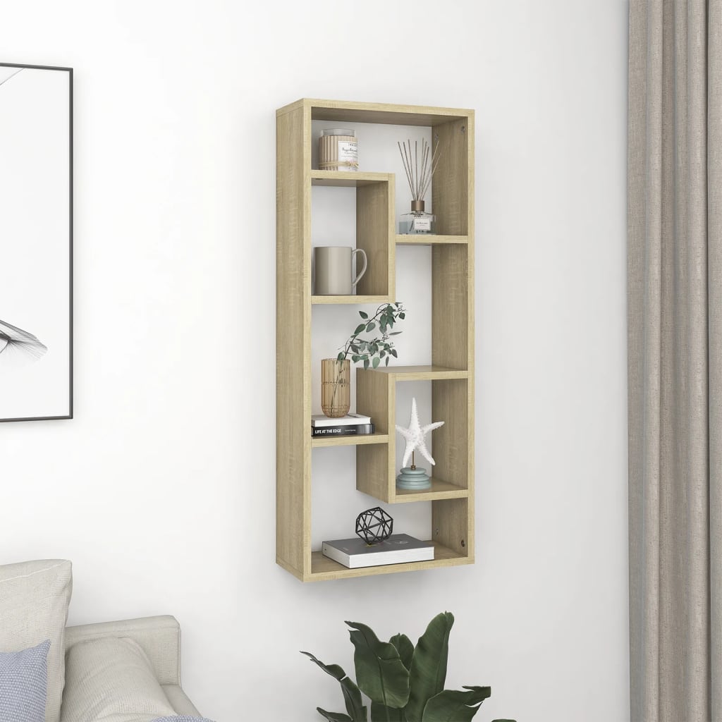 Vägghylla 36X16X90 Cm Konstruerat Trä