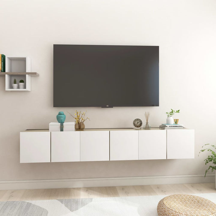 Tv-Bänkset 3 Pcs Brun Konstruerat Trä