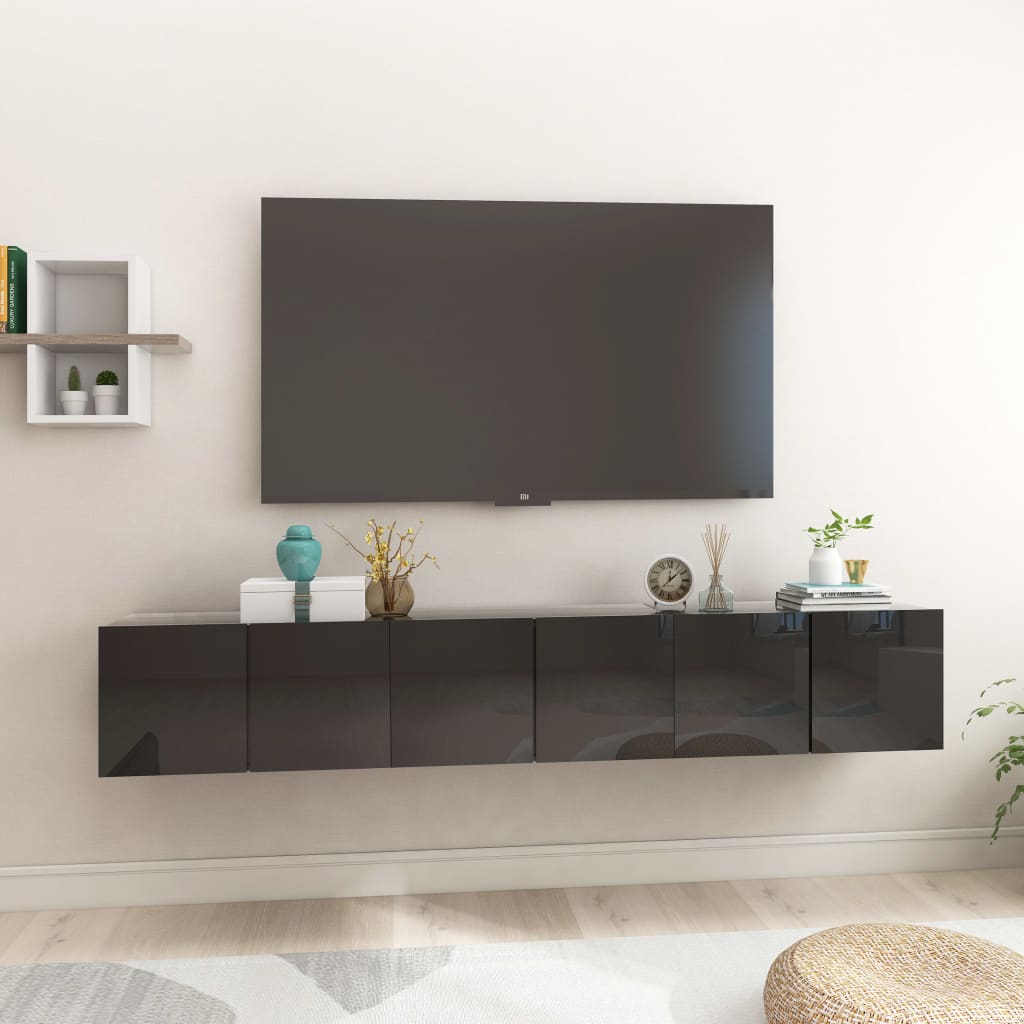 Tv-Bänkset 3 Pcs Brun Konstruerat Trä