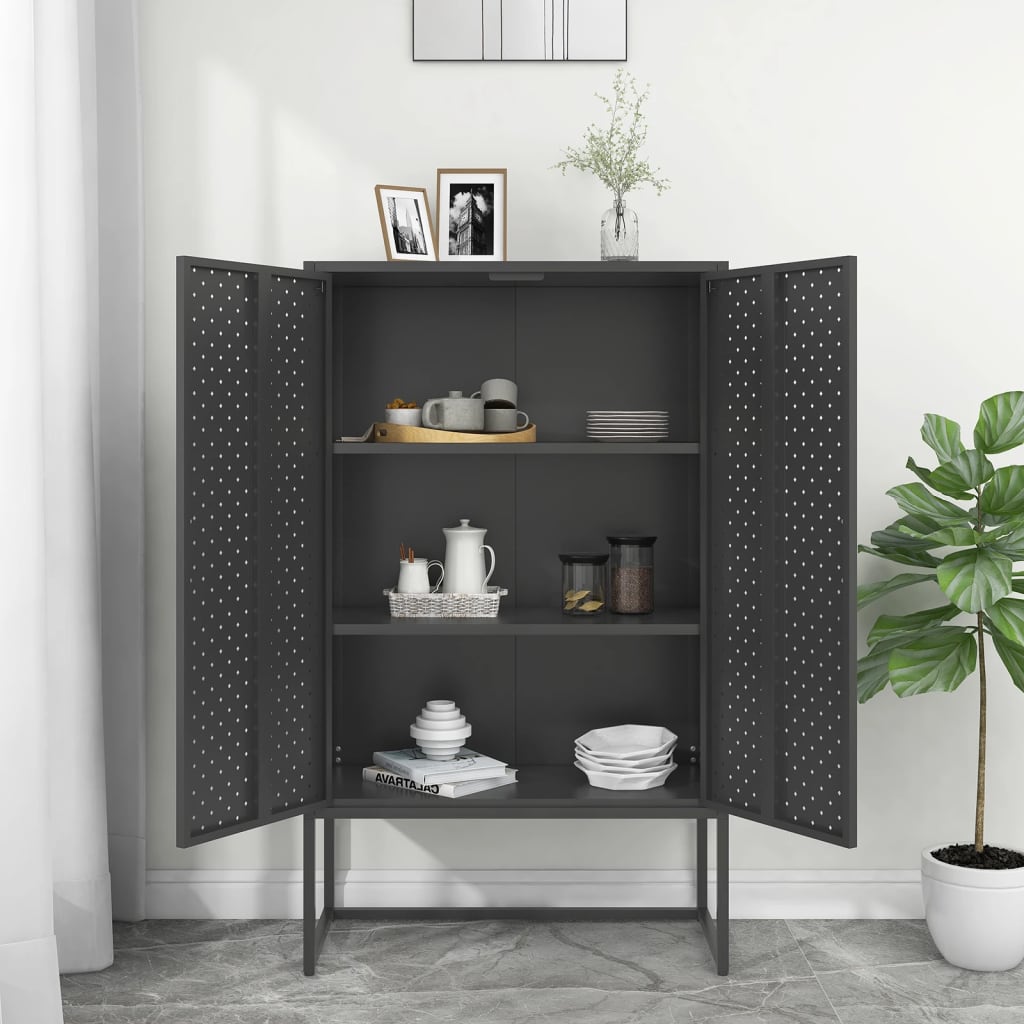 Högskåp 80X35X135 Cm Stål