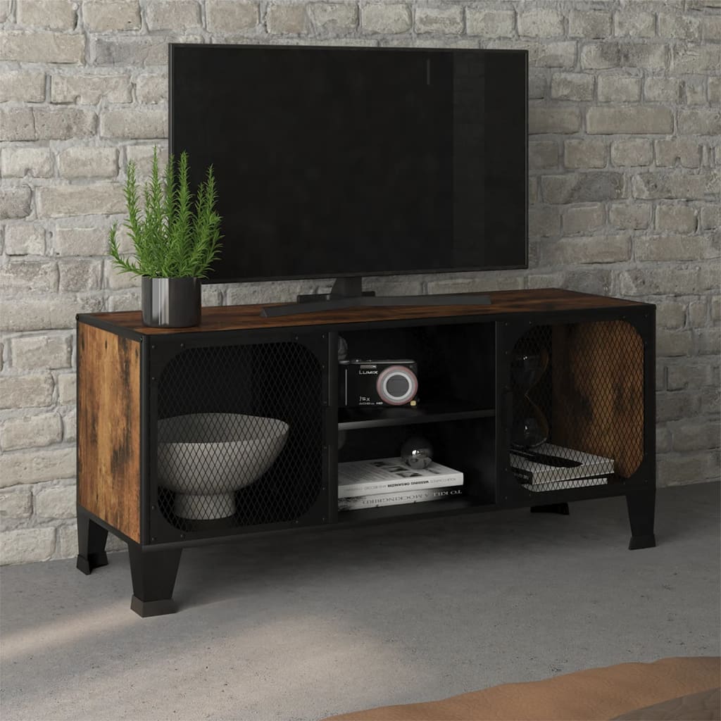 Tv-Skåp 105X36X47 Cm Metall Och Mdf