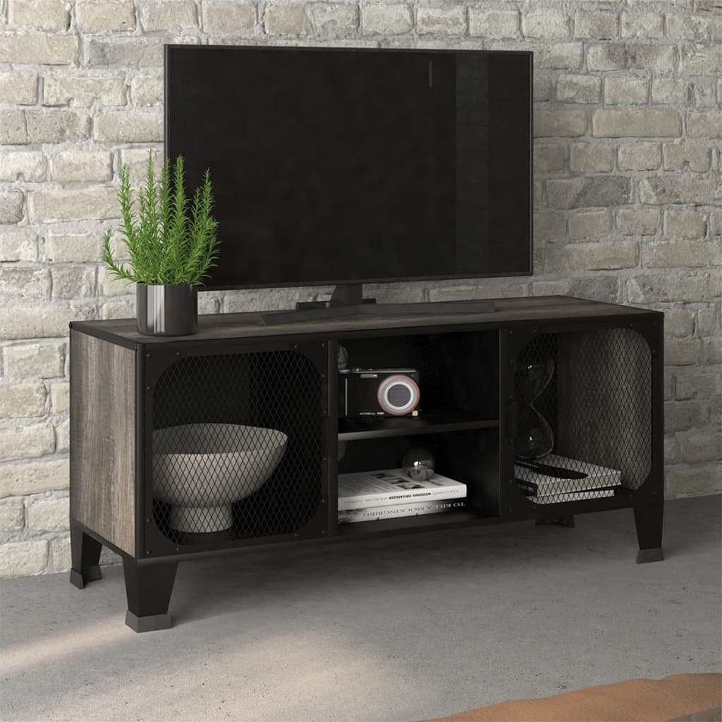 Tv-Skåp 105X36X47 Cm Metall Och Mdf