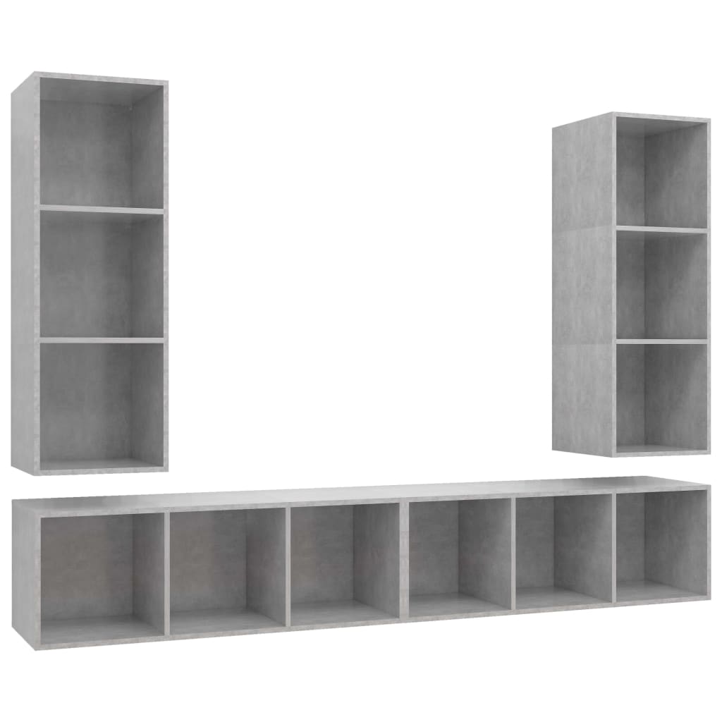 | Vägg Tv Skåp | Väggmonterad 4 Pcs 37 X 37 X 107.5 Cm