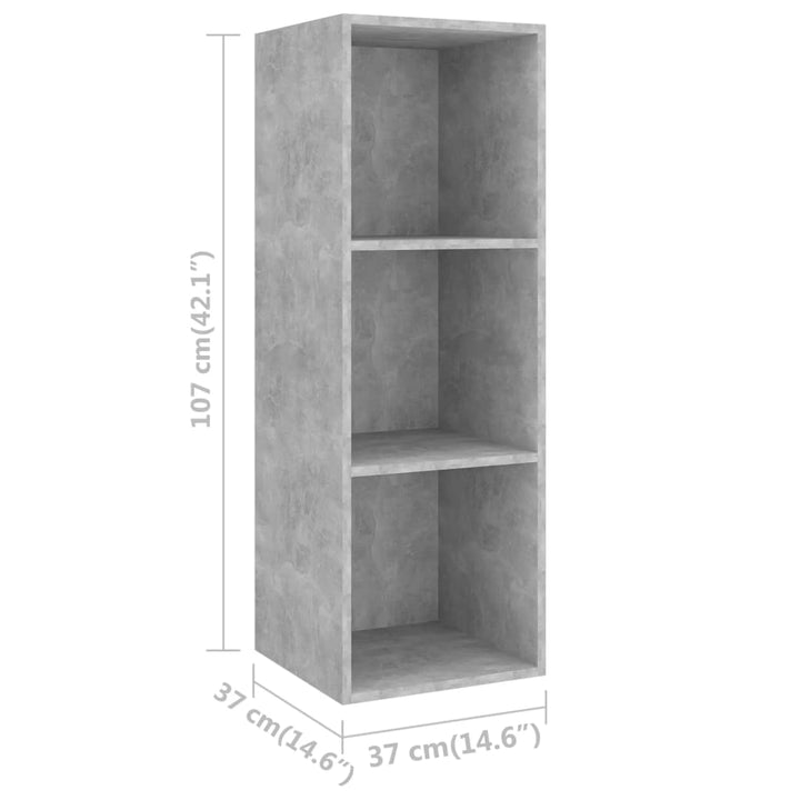 | Vägg Tv Skåp | Väggmonterad 4 Pcs 37 X 37 X 107.5 Cm