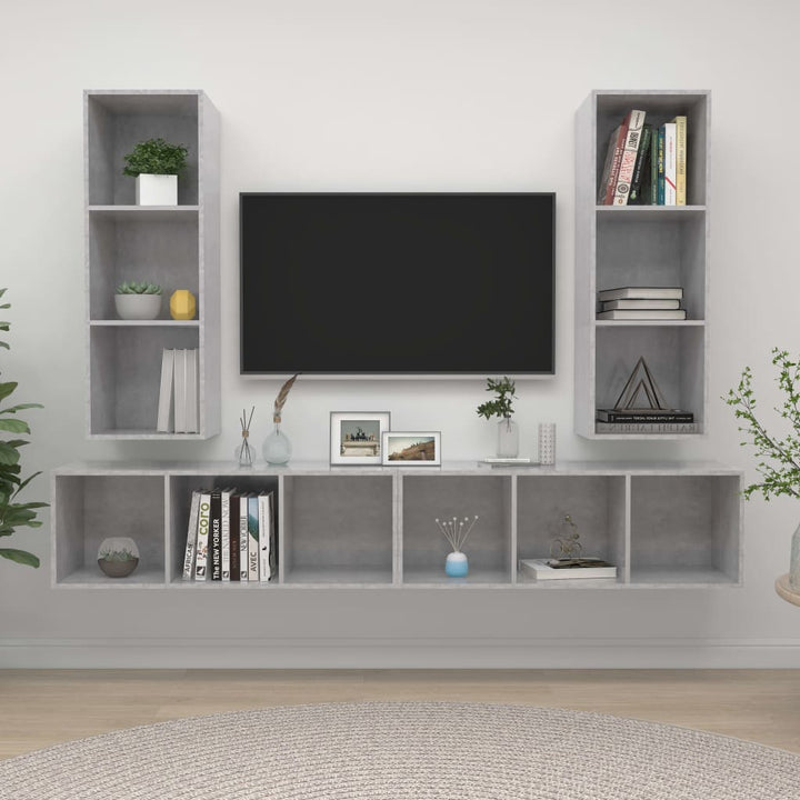 | Vägg Tv Skåp | Väggmonterad 4 Pcs 37 X 37 X 107.5 Cm