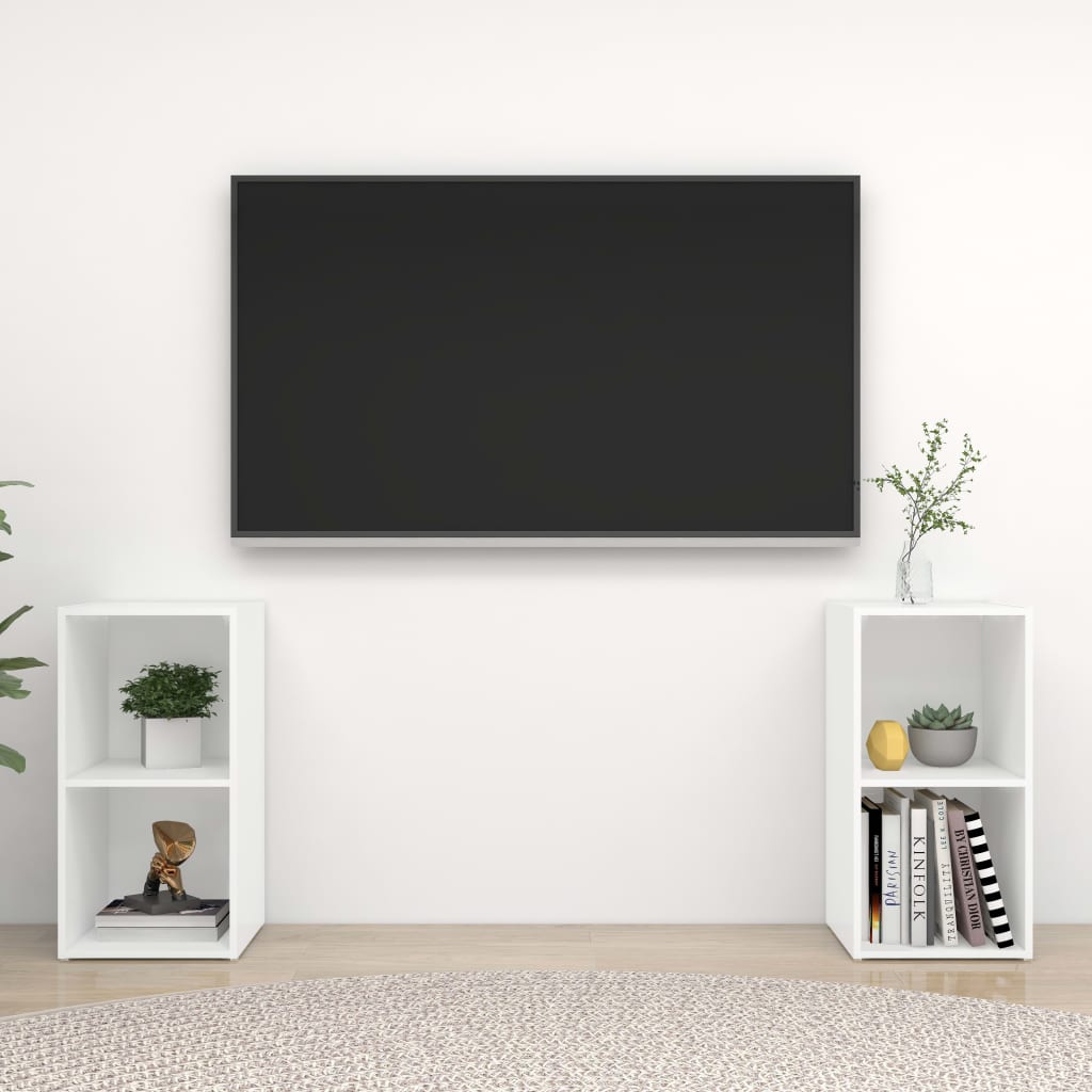 Tv-Skåp 2 St 72X35X36,5 Cm Konstruerat Trä
