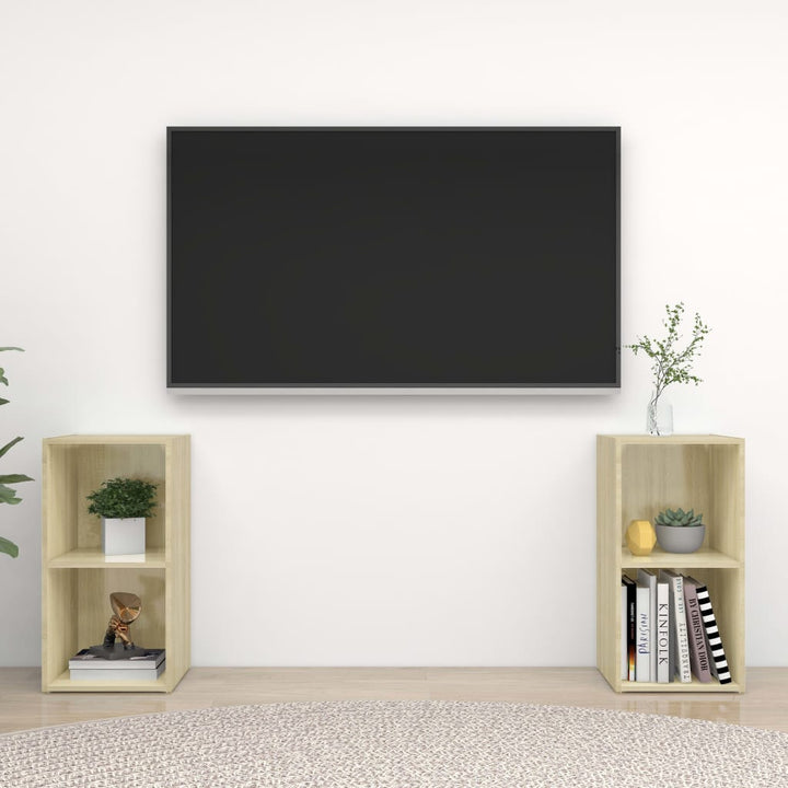 Tv-Skåp 2 St 72X35X36,5 Cm Konstruerat Trä