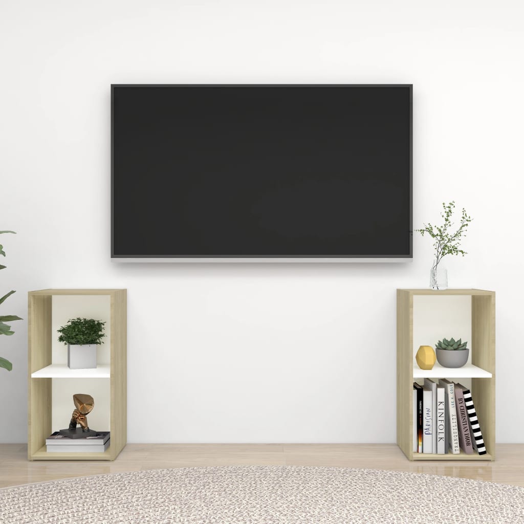 Tv-Skåp 2 St 72X35X36,5 Cm Konstruerat Trä