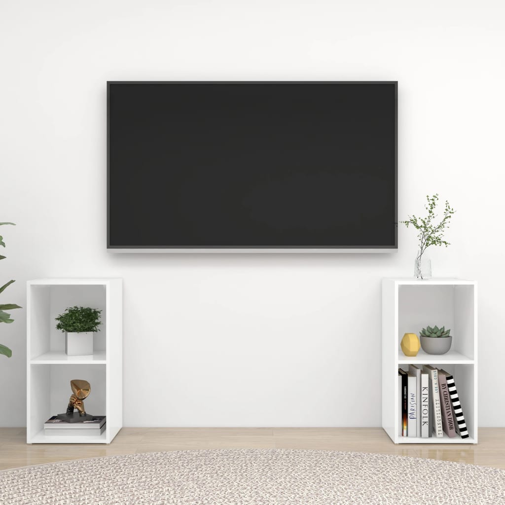 Tv-Skåp 2 St 72X35X36,5 Cm Konstruerat Trä